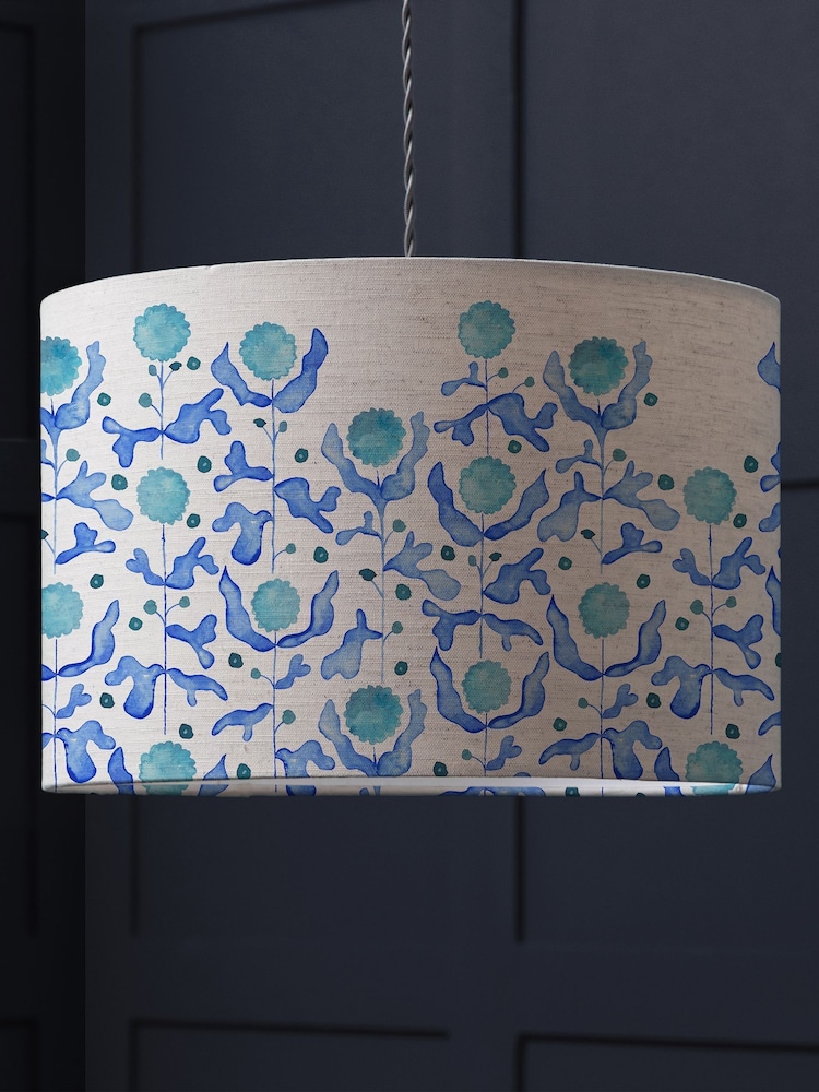 Voyage Maison Blue Mariani Eva Printed Lamp Shade - Image 1 of 2