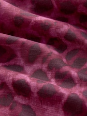 Berry/Black Leopard Beach Shirt Cover-Up - Image 6 of 7