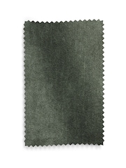 Relaxed Chenille Forest Green Myla Upholstered Ottoman Storage Textured Boucle Weave Mid Bench - Image 10 of 10