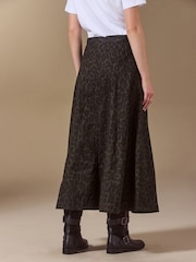 Leopard Denim Maxi Skirt - Image 4 of 8