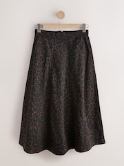 Leopard Denim Maxi Skirt - Image 6 of 8