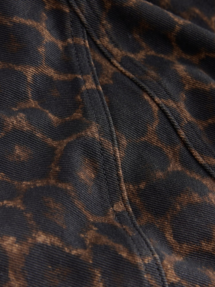 Leopard Denim Maxi Skirt - Image 8 of 8 Leopard Denim Maxi Skirt - Image 8 of 8