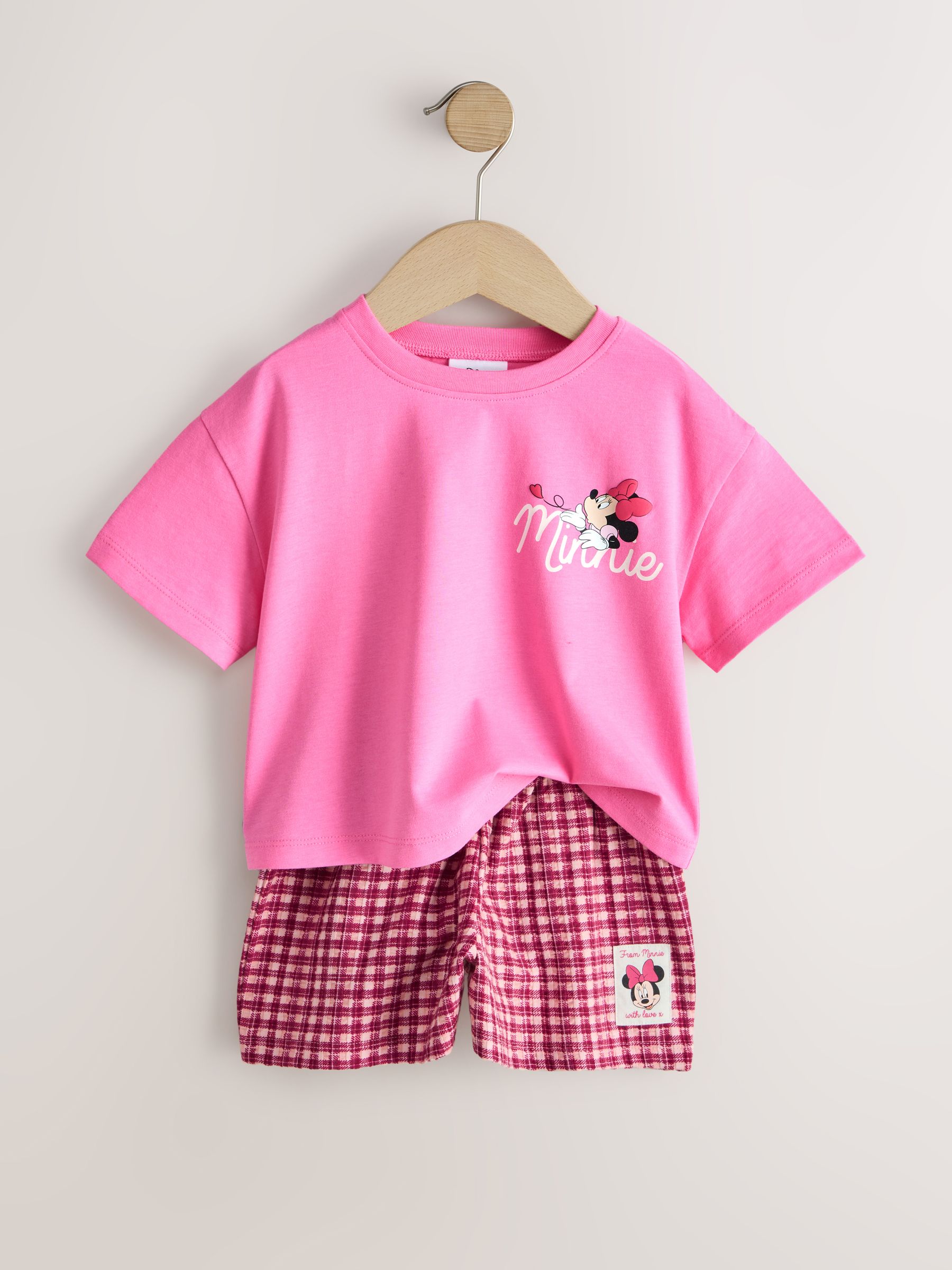 Buy Pink Minnie Mouse T-Shirt and Shorts Set (3mths-7yrs) from