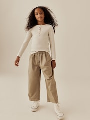 Grey Ditsy Long Sleeve Ribbed Henley Top (3-16yrs) - Image 2 of 4