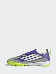 adidas Purple F50 League Laceless Turf Boots - Image 3 of 9