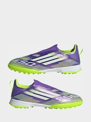 adidas Purple F50 League Laceless Turf Boots - Image 4 of 9