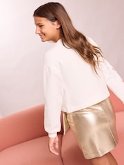 Lipsy Cream Star Christmas Sweat Jumper (5-16yrs) - Image 5 of 6