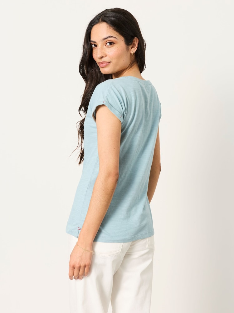 FatFace Blue Snoopy Heart Graphic T-Shirt - Image 2 of 5