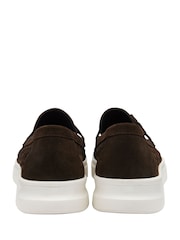 Frank Wright Brown Suede Slip-On Loafers - Image 3 of 4