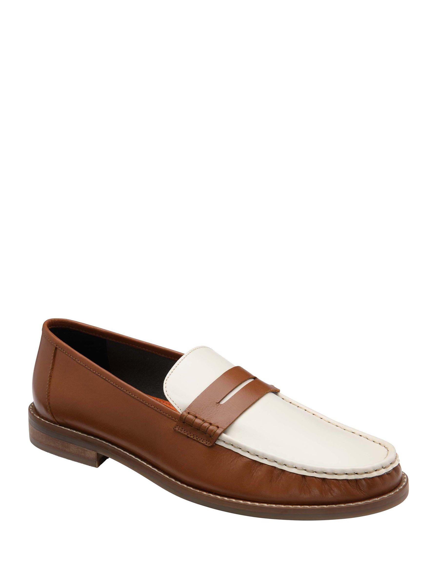 Buy Frank Wright Brown Leather Slip-On Penny Loafers from Next USA