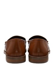 Frank Wright Brown Leather Slip-On Penny Loafers - Image 3 of 4