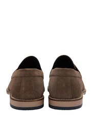 Frank Wright Brown Suede Slip-On Penny Loafers - Image 3 of 4