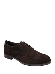 حذاء بنقوش مخرمة من الشمواه برباط من Frank Wright - صورة 1 من 4