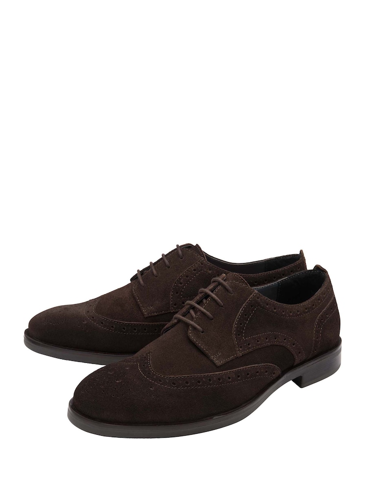 حذاء بنقوش مخرمة من الشمواه برباط من Frank Wright - صورة 2 من 4