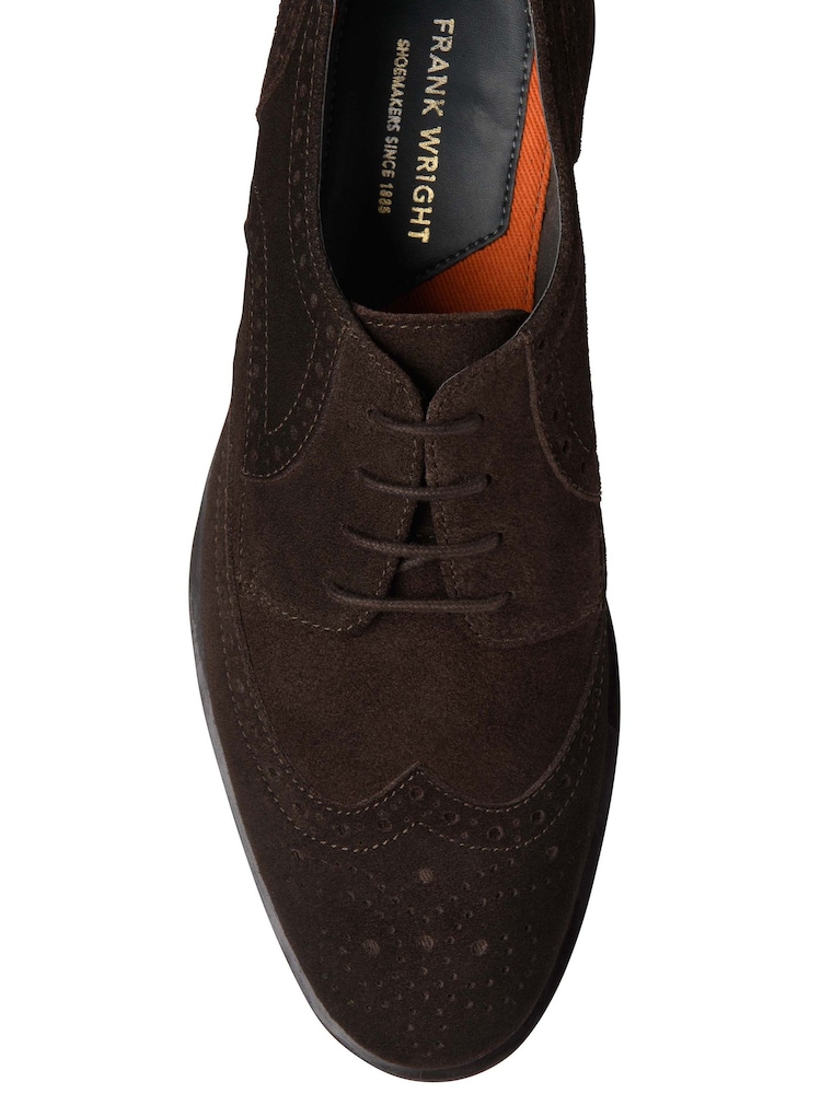 حذاء بنقوش مخرمة من الشمواه برباط من Frank Wright - صورة 4 من 4