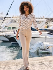 Sosandar Brown Spot Print Utility Shirt - Image 3 of 5