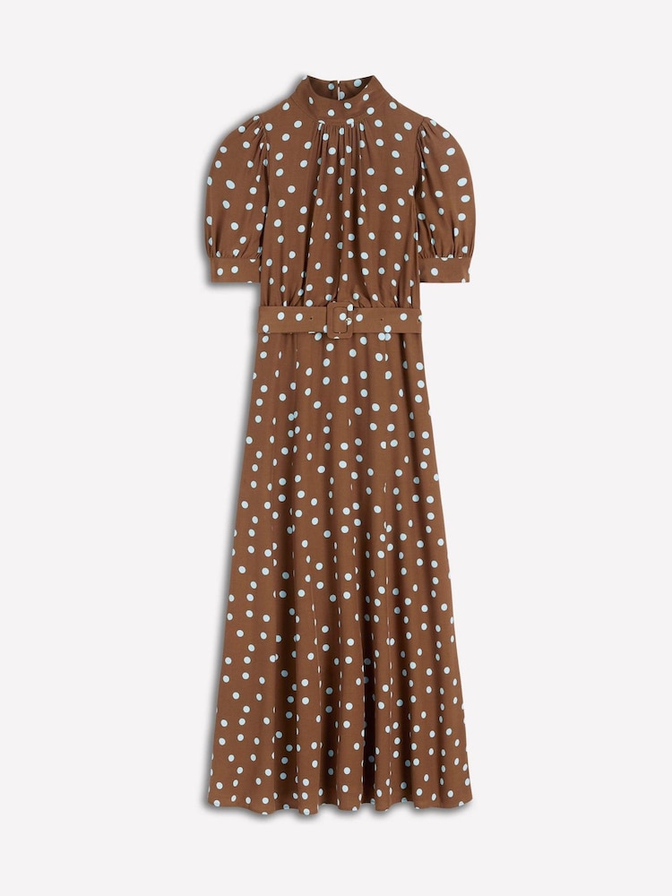 Boden High Neck Belted Dress - Imaginea 6 din 6