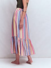 Boden Cream Abigail Linen Maxi Skirt - Image 3 of 6