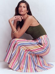 Boden Cream Abigail Linen Maxi Skirt - Image 5 of 6