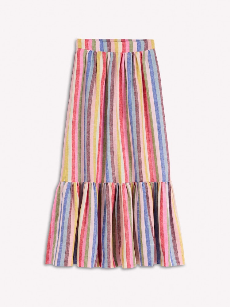 Boden Cream Abigail Linen Maxi Skirt - Image 6 of 6