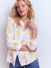 Boden White Alicia Linen Top - Image 5 of 6