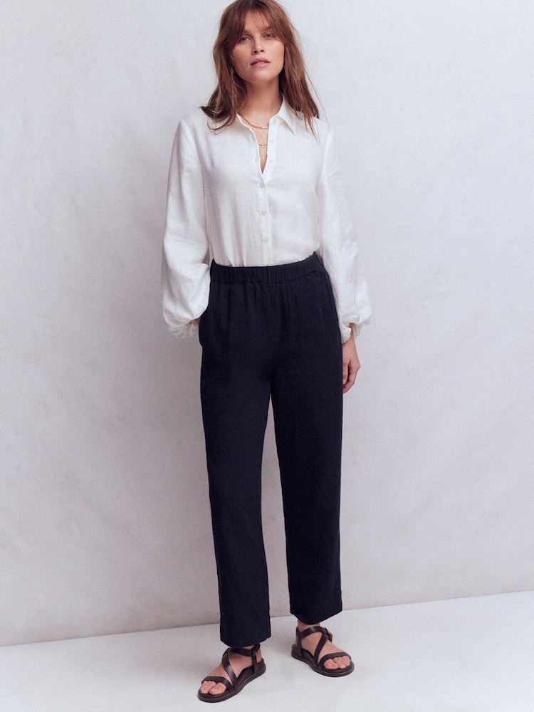 Boden Blue Double Cloth Crop Trousers - Image 1 of 6
