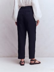 Boden Blue Double Cloth Crop Trousers - Image 3 of 6