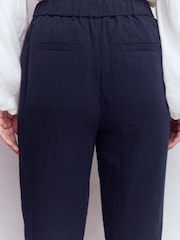 Boden Blue Double Cloth Crop Trousers - Image 5 of 6