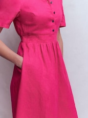 Boden Pink Ivy Linen Midi Dress - Image 2 of 5