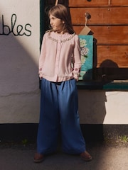 Boden Pink Frill Yoke Blouse - Image 1 of 4