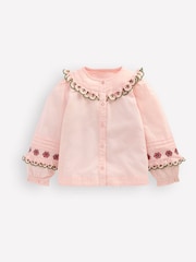 Boden Pink Frill Yoke Blouse - Image 2 of 4