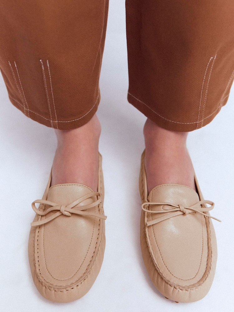 Boden Cream Heidi Stitched Soft Loafers - Image 2 of 7 Boden Cream Heidi Stitched Soft Loafers - Image 2 of 7