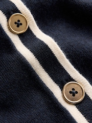 Boden Blue Liz Striped Collared Cardigan - Image 6 of 6