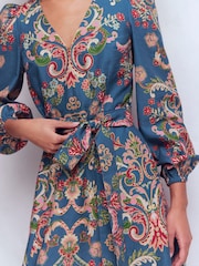 Boden Blue Florence Linen Blend Dress - Image 5 of 6