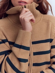Boden Brown Lucy Half-Zip Jumper - Image 5 of 7