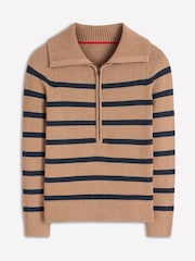 Boden Brown Lucy Half-Zip Jumper - Image 6 of 7