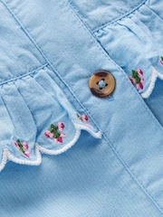 Boden Blue Button Through Blouson Dress - Image 3 of 3