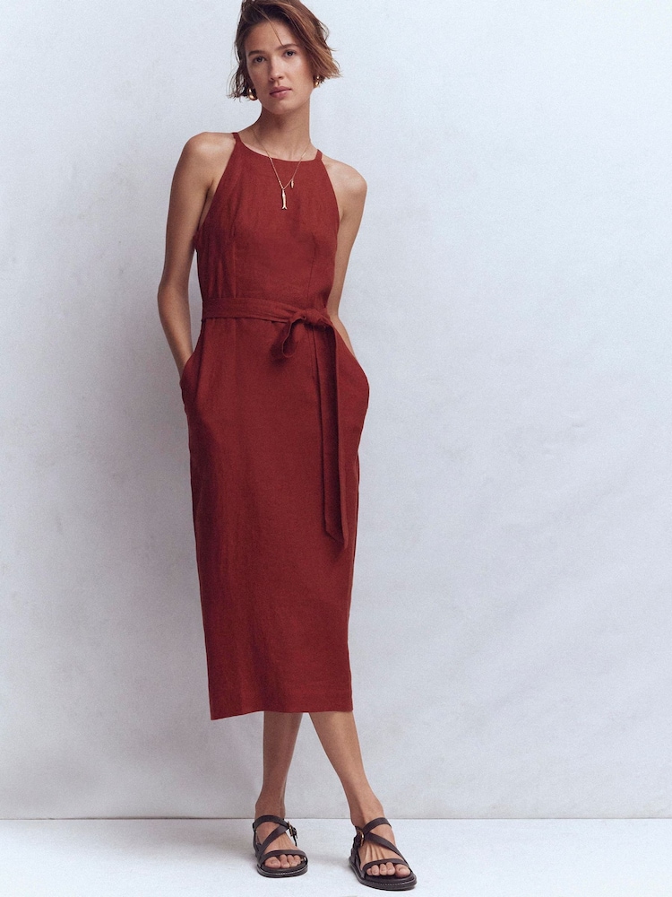 halter top linen dress Linen Halter Dress