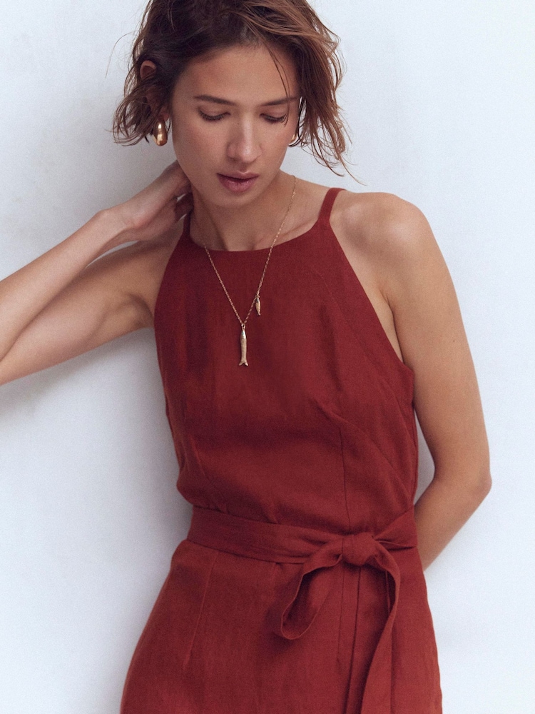 natura halter neck midi dress Zimmermann NATURA HALTER NECK MIDI DRESS - 9345DS241CHV