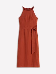 Boden Rosa Halter Linen Midi Dress - Imaginea 6 din 6