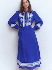 Boden Ava Linen Blend Midi Dress - Imagen 3 de 6