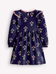 Boden Blue Long Sleeve Ruffle Dress - Image 2 of 3