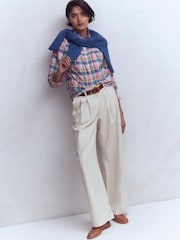 Boden Green Esme Smocked Detail Frill Blouse - Image 5 of 7