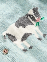 Boden Blue Fun Logo Cardigan - Image 4 of 4