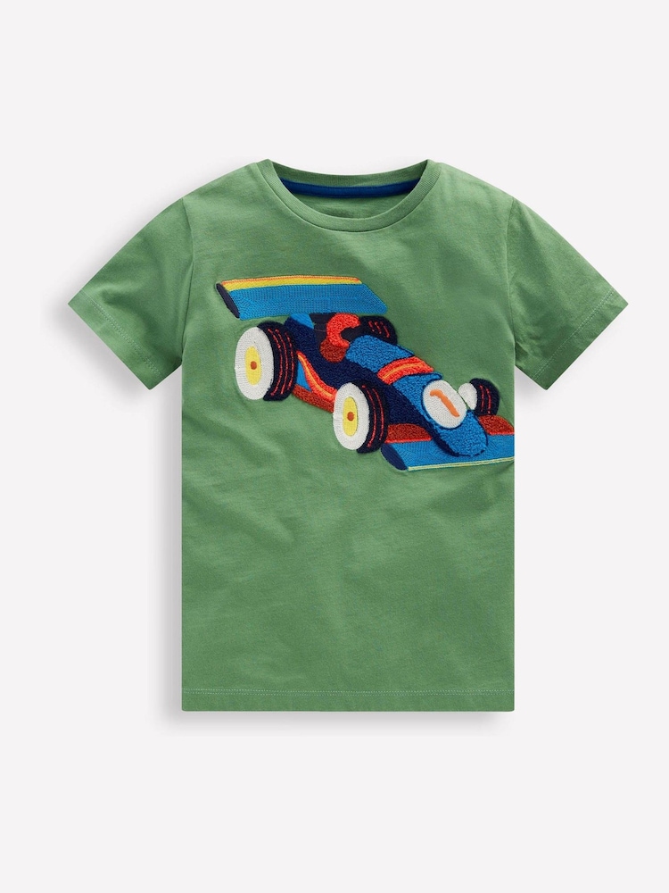 Boden Green Short Sleeve Appliqué T-Shirt - Image 1 of 3