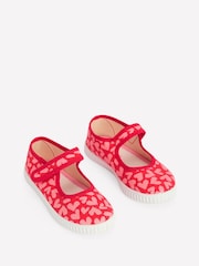Boden Red Canvas Mary Janes - Image 2 of 3