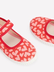 Boden Red Canvas Mary Janes - Image 3 of 3