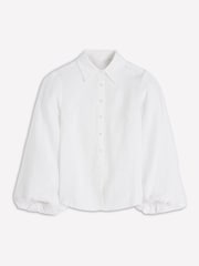 Boden Puff Sleeve Linen Shirt - Imaginea 5 din 5