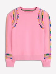 Boden Pink Hannah Embroidered Sweatshirt - Image 5 of 5