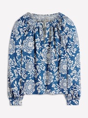 Boden Serena Pleat Neck Top - Imaginea 6 din 6